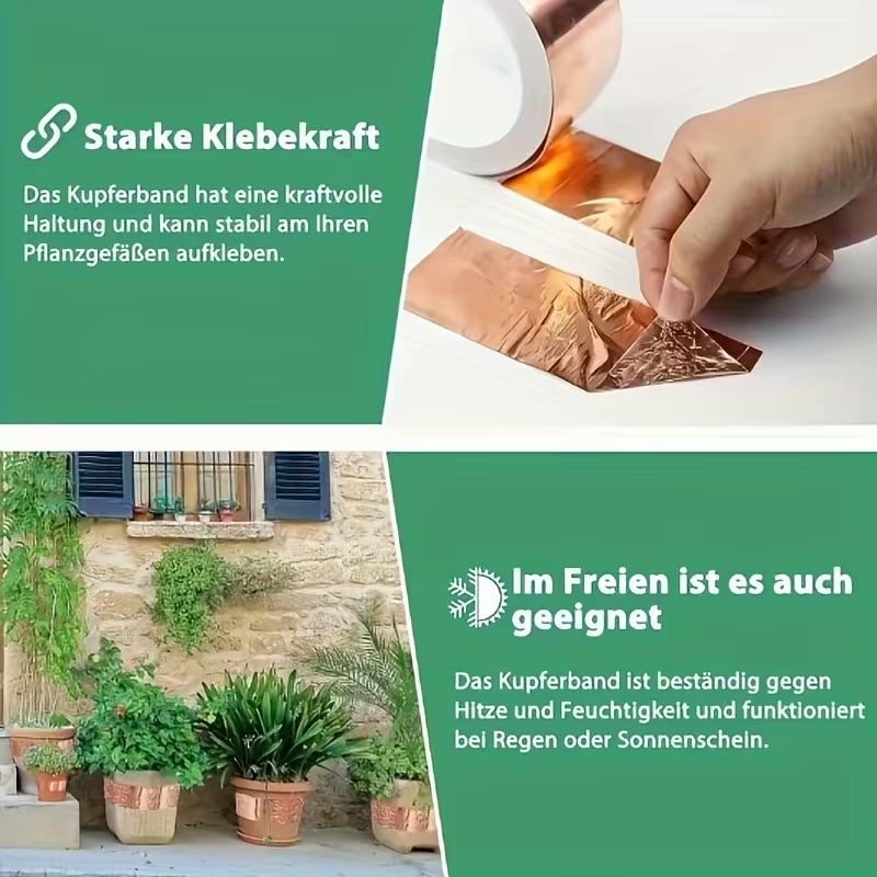 Anti-Snail Copper Foilconductive Tape For Protect Plants Against Pests Self-Adhesive Insect Repellent Tape Gardening Accessories