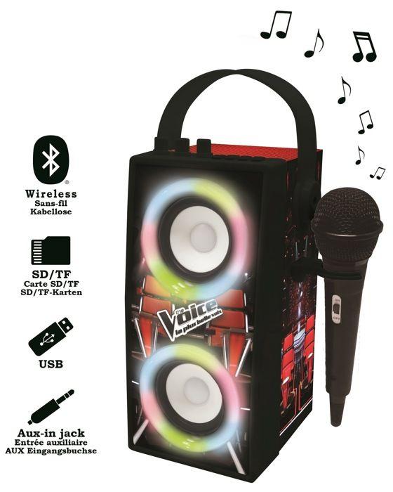 Enceinte Tendance Bluetooth® Portable Avec Micro Et Effets Lumineux The Voice