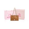 New Sanrio Hello Kitty PU Tote Bag, Shopping Bag, Shoulder Bag Regular Women's Pink/Brown SHHF41488