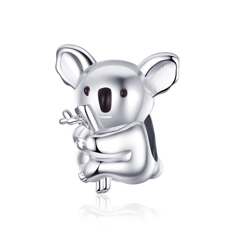 Wostu Animal Charm Copper Koala Fox Bear Beads Cow Panda Rabbit Pendant Fit Original Bracelet Diy Jewelry For Women