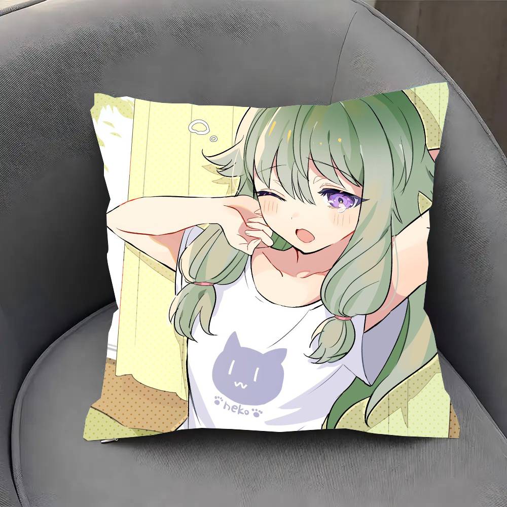 Anime Kusanagi Nene P-Project Kuddfodral Mode Fyrkantigt Kuddfodral Sovrum Soffrum Ins Dekoration Fritid