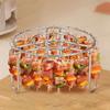 Stainless Steel Vertical Grill Rack Detachable String Grill Vertical Barbecue Skewer Bracket 12/24/36 Skewer Holder