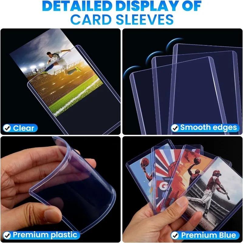 Transparent PVC Card Protection Sleeves for Collectible Trading Basketball Sports Idol Cards 35PT Game Card Holder Cover 3x4''