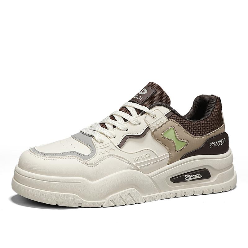 Men's Thick Soled Comfortable Casual Shoes Four Season Soft Anti Slip Outdoor Walking Shoes Student Fashion Sports Board Shoes