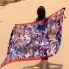 Women  Shawl Multi-color Variety Retro Flower Pattern Shade Scarf Lightweight Face Cover