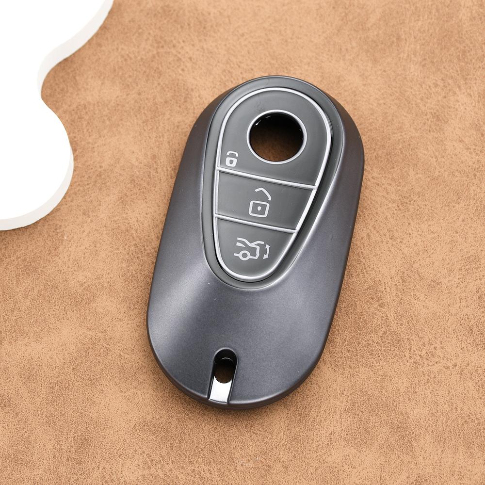 

Keyless For Mercedes Benz W206 W214 W223 C236 X254 Cle Glc Eqs Eqe C E S Class Gun Grey Tpu Car Key Fob Cover Case Accessories