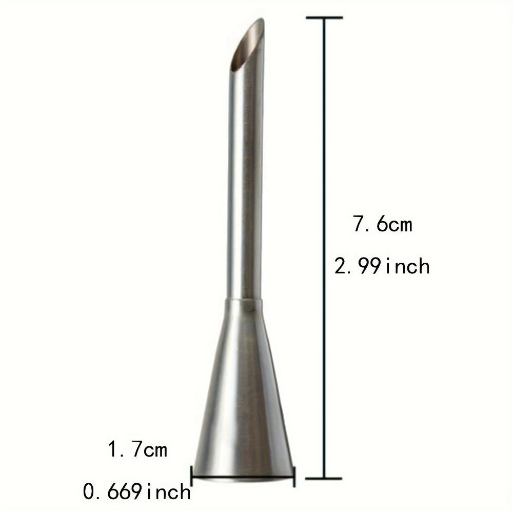 Stainless Steel Cake Decorating Nozzle - Versatile Icing Piping Tip for Pastries, Puffs & Fondant - Essential Kitchen Baking Tool