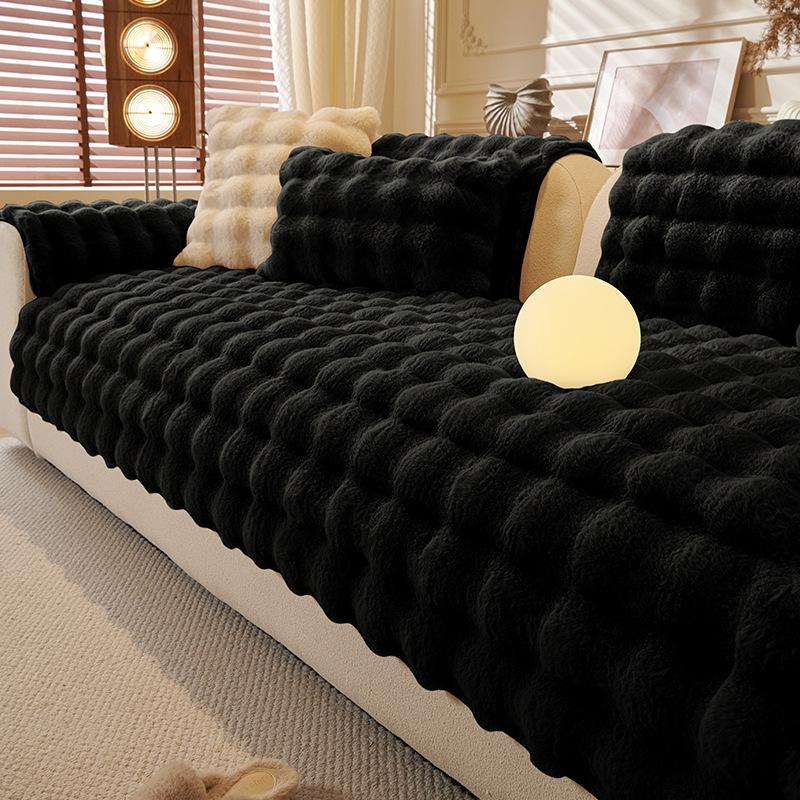 

Internet Celebrity Tutu Velvet Sofa Cushion Autumn And Winter New French Retro Plush Seat Cushion Fixed Non-Slip Cover 70*70cm