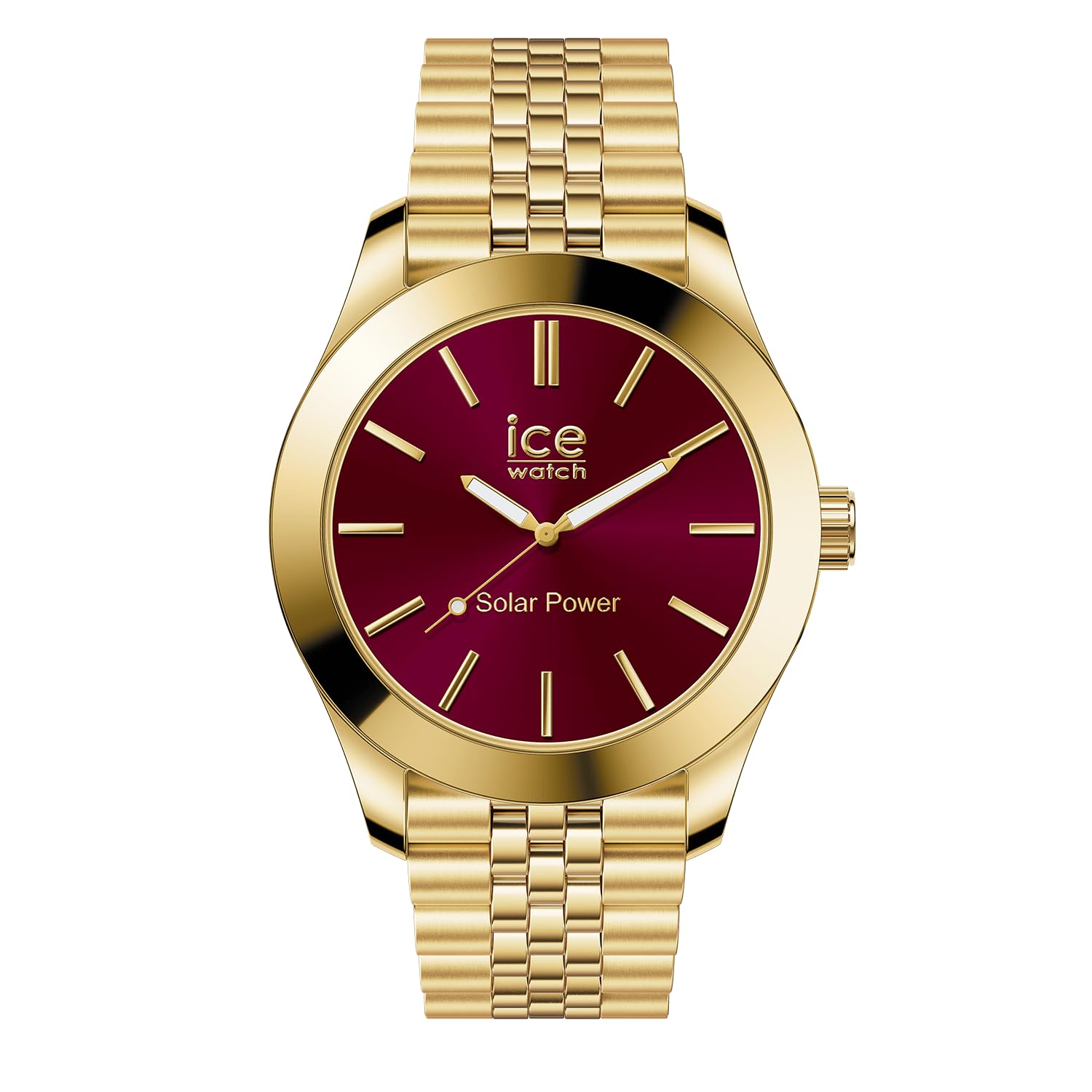 

Authorized Dealer Watch Solar Wristwatch 023793 Gold Burgundy Small Solar Powered Rechargeable Second Hand Waterproof [Ice-watch] Ice-watch Women s