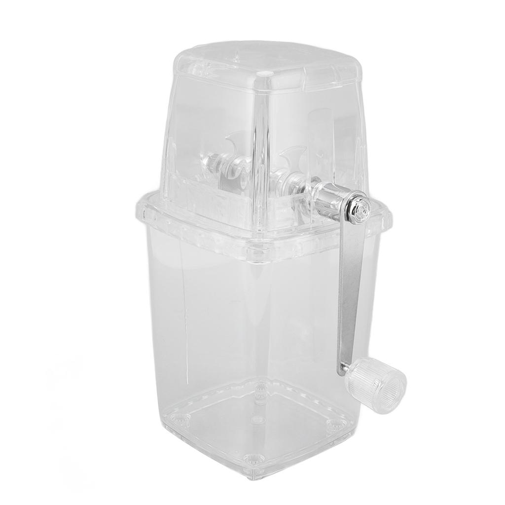 Hand Cranked Ice Crusher Clear Rustproof Multifunctional Manual Ice Crusher for Home Kitchen Transparent