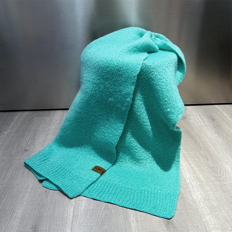 Herbst und Winter neu vielseitig einfach warm Schal Nackenschutz Student einfarbig hochwertig gestrickter Schal Schal