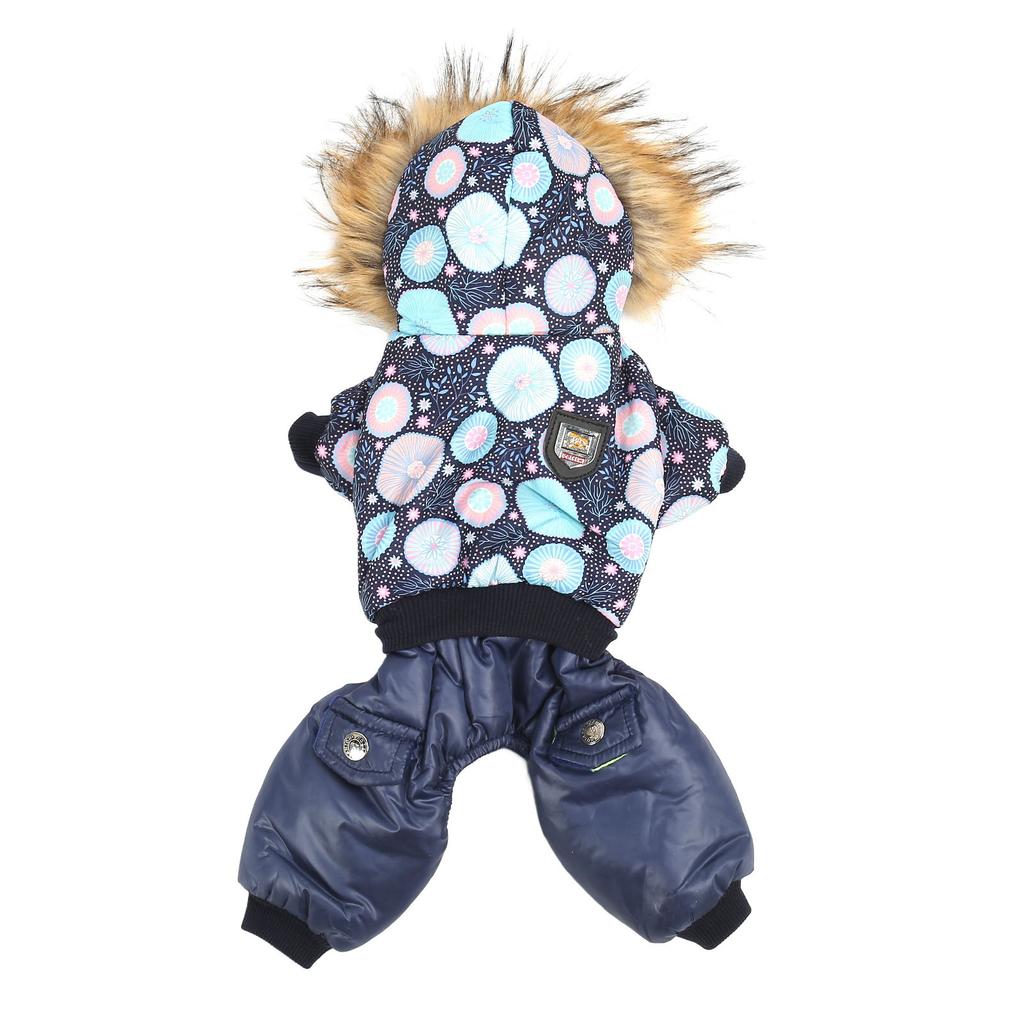 Dog Winter Coat Warm Hooded Thickened One Piece Pet Down Jacket for Small Medium Large Dogs