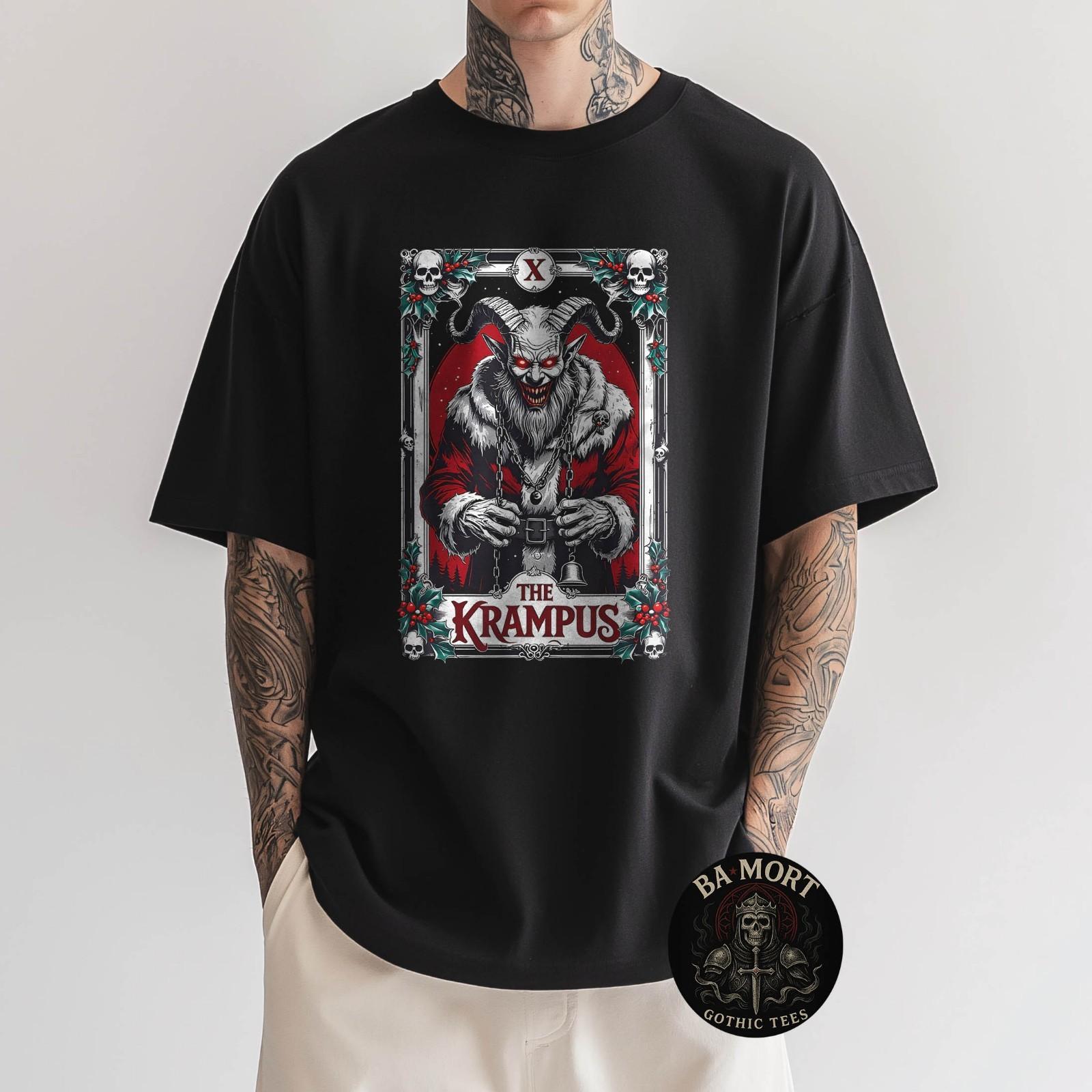 The Krampus Tarot Card Gothic Christmas T-Shirt S разноцветный