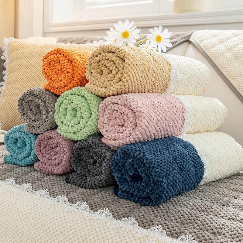 Sofa Cushion Velvet Four Seasons Universal Plush Cushion Non-Slip Sofa Cover Backrest Cover Cloth Winter