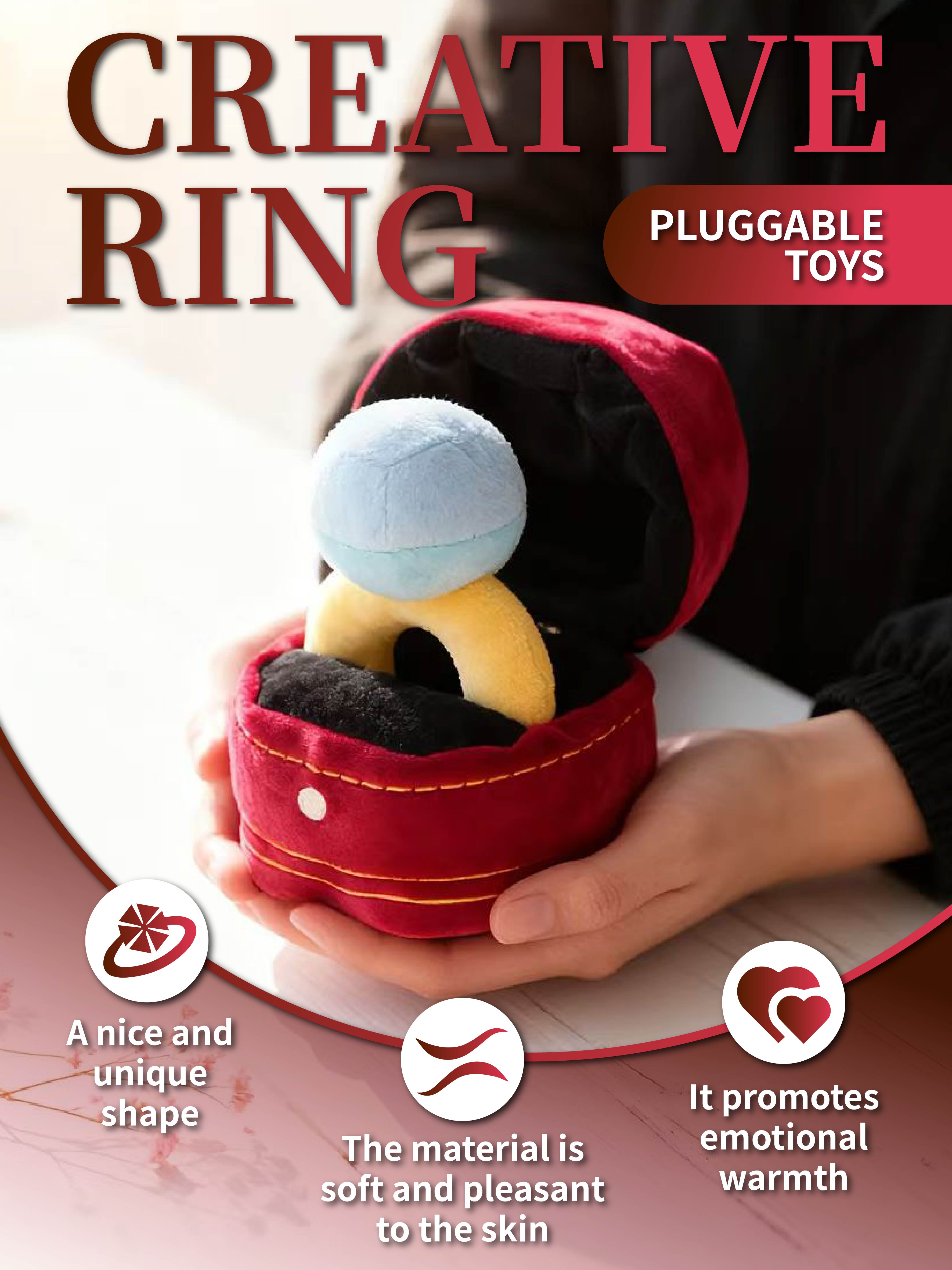 

Креативная плюшевая игрушка-кольцо: Уникальная форма Мягкое Приятное к коже Набивное Кольцо в Декоративной Коробке