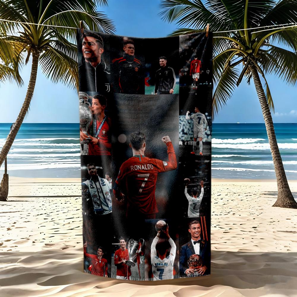 Cristiano Ronaldo Beach Towel Super Soft Absorbent Comfortable Lightweight Suitable For Sports Travel Swimming Yoga Bathroom Beach And Pool