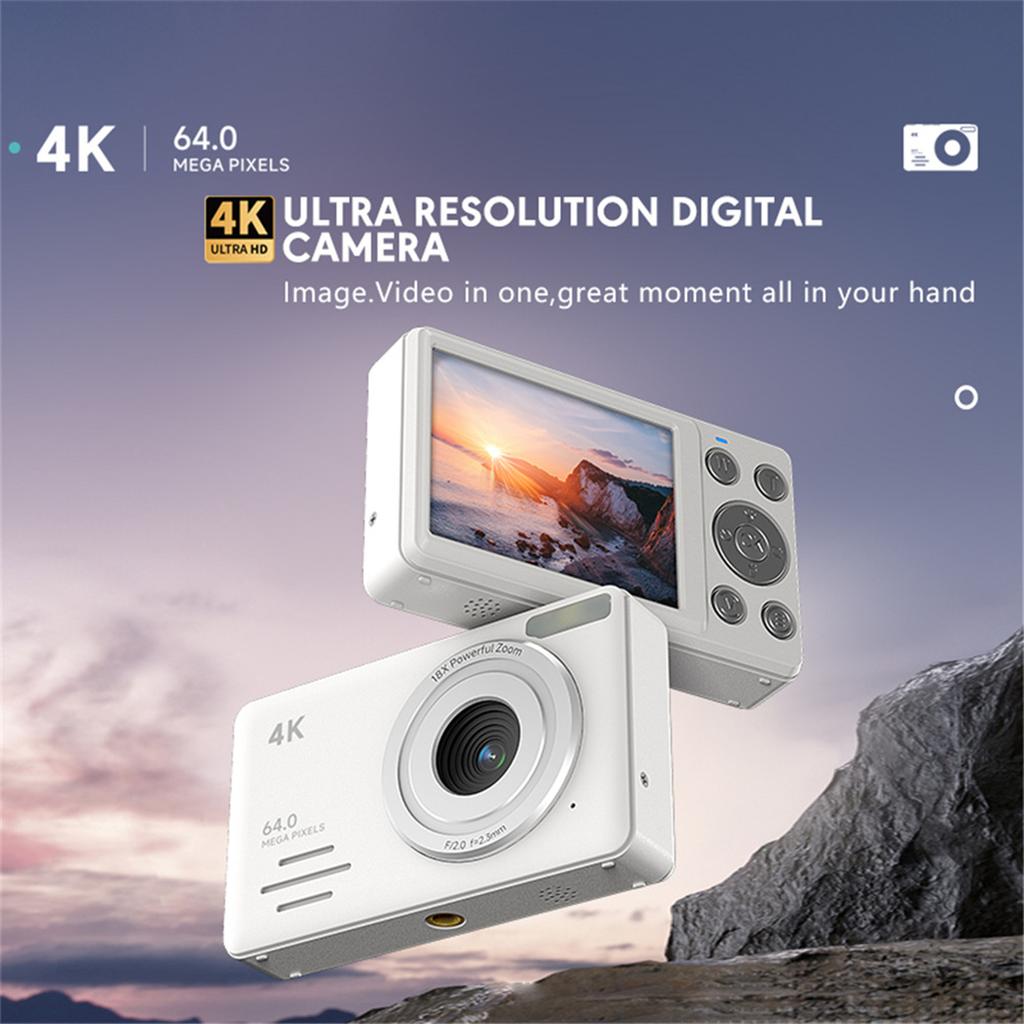 4K HD Digitalkamera Einsteiger Selfie Reisekamera Studenten Kinder Kartenkamera
