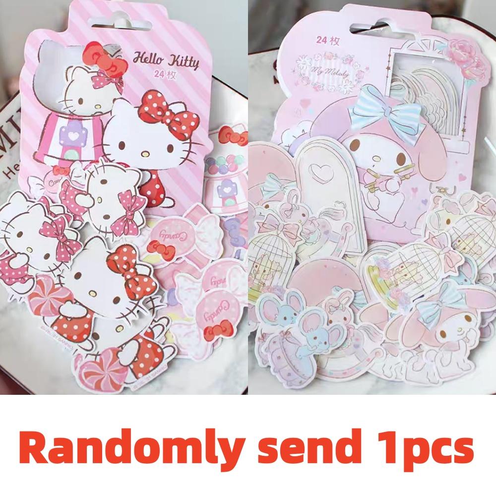 Genuine Sanrio Stickers Cute Melody Cartoon Toy Decals For Scrapbooks Water Mug Stationery Decor Sticker Girls Gifts