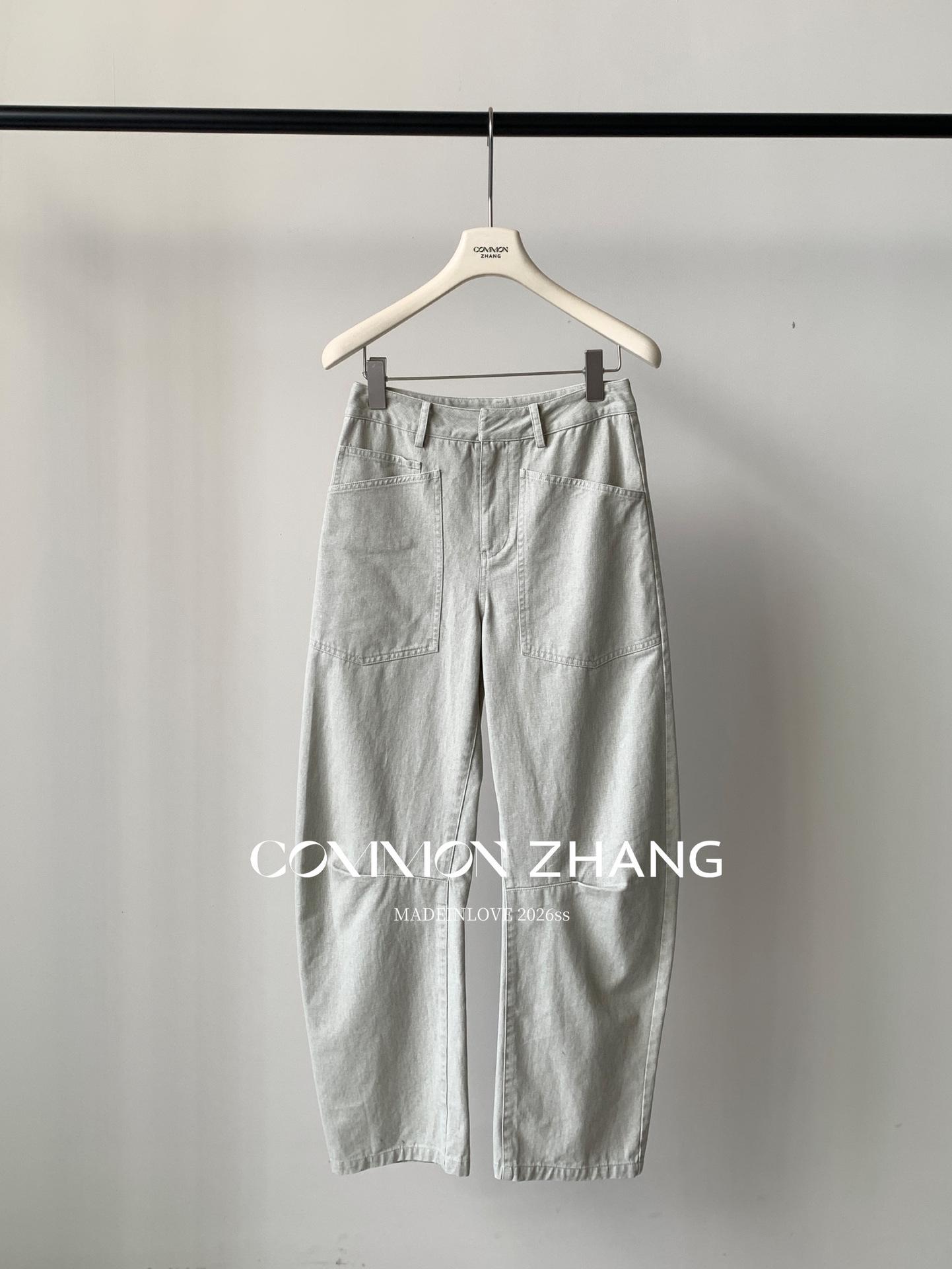 Korean Style Washed Light Blue High Waist Curved Leg Pure Cotton Jeans for Women S