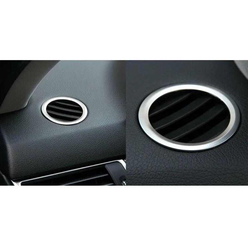 2Pcs Car Dashboard Air Vent Outlet Cover Ring Trim Fit for Mercedes Benz GLK X204 ML W166 GL X166 B Class W246 Stainless Steel