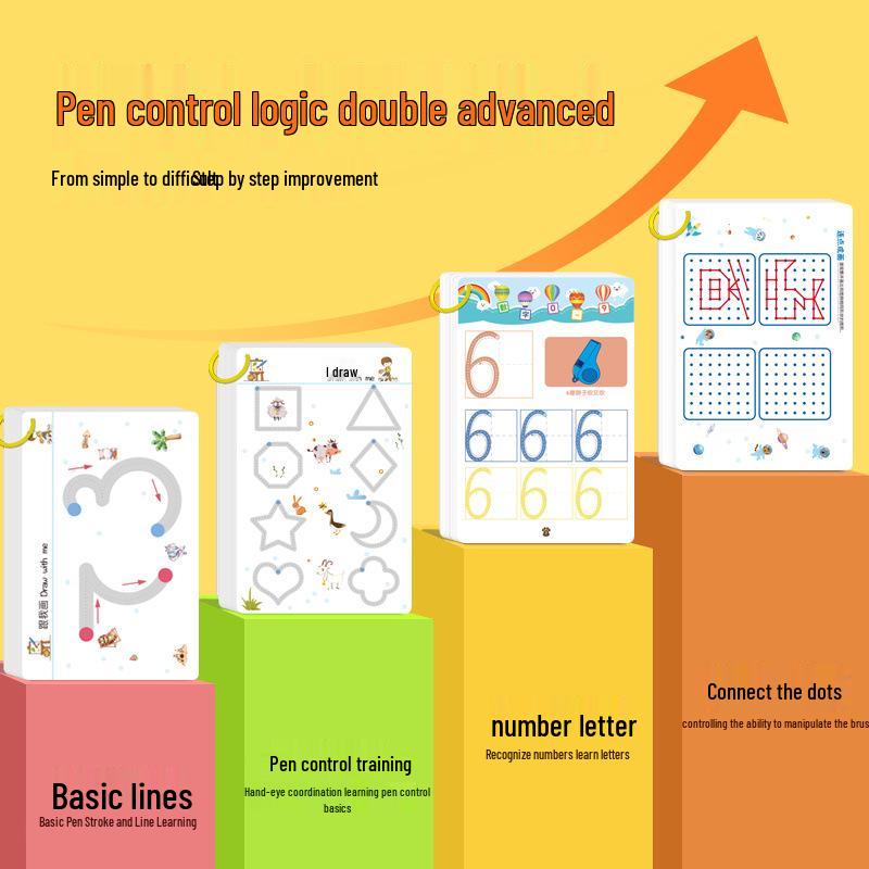 Erasable Pen Control Training Cards: Early Education Toys for 2-Year-Olds