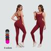 Pantaloni Jumpsuit Sport cu Butoni Încrucișați Spate Fără Cusături Îmbrăcăminte Sport Fitness Dans Jumpsuit Femei