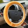 Universal Mesh Fabric Steering Wheel Plush Car Steering Wheel Cover Set Warm Soft Fuzzy Plush Winter Car Accessories Interior