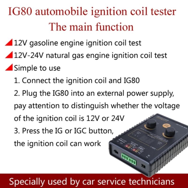 Professional Automotive Ignition Coil Tester with 98% Accuracy for Rapid Diagnosis of Gas and Natural Gas Vehicles Featu