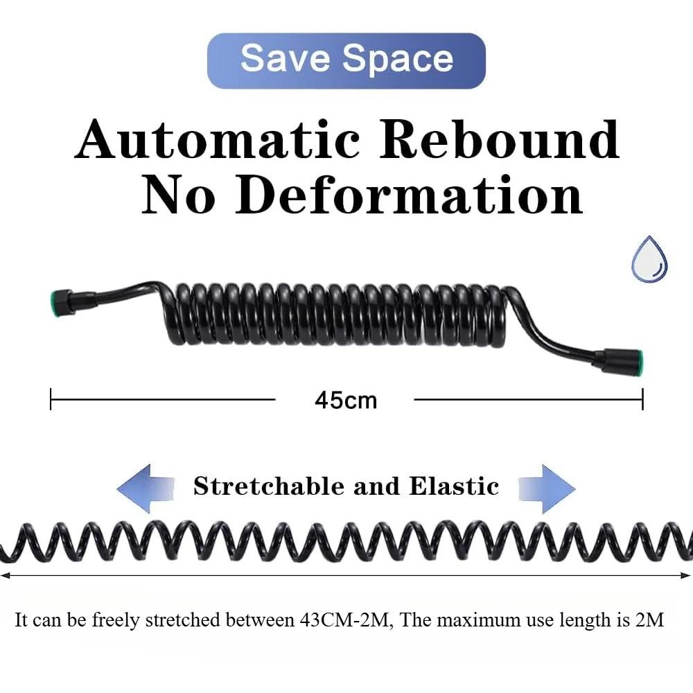 5m 2m Flexible Spring Shower Hose Telephone Line Design for Bathroom Sink Toilet Bidet Sprayer Water Plumbing Accessories