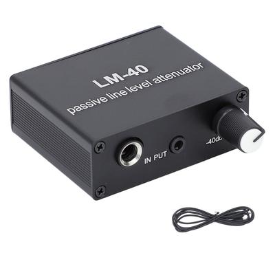 Atténuateur de son passif -40db -15db Réglable Contrôle du volume sonore Atténuateur avec câble de sortie 3,5 mm
