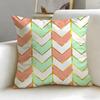 Herringbone Pattern Cushion Cover Soft  EasyWash Pillow Case  Versatile for Couch Bed Travel and Office