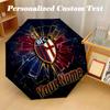 8 Rib Auto Folding Umbrella Bologna FC Print Custom Name Text Portable Rain Gear