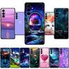Case For Samsung S26 Colorful Flowers Black Soft Silicone TPU Phone Cases For Samsung S26 5G Shells Protection Bumper Funda