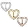 Funkelnder Herz-Bauchnabelring Strass-Bauchnabelring Neuer Bauchnabel-Barbell Schmuck Täglich