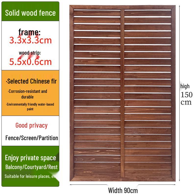 Outdoor Privacy Screen: Louvered Wood Fence for Gardens and Courtyards