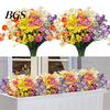 Artificial Flower UV-resistant Easy Care Long Stem Greenery Shrub Plant Faux Cemetery Farmhouse Decor Chrysanthemum