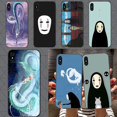 Studio Ghibli Spirited Away She telefontok iPhone 14 13 12 11 XS X 8 7 6 Plus Mini Pro Max SE 2022 puha fekete telefontokhoz