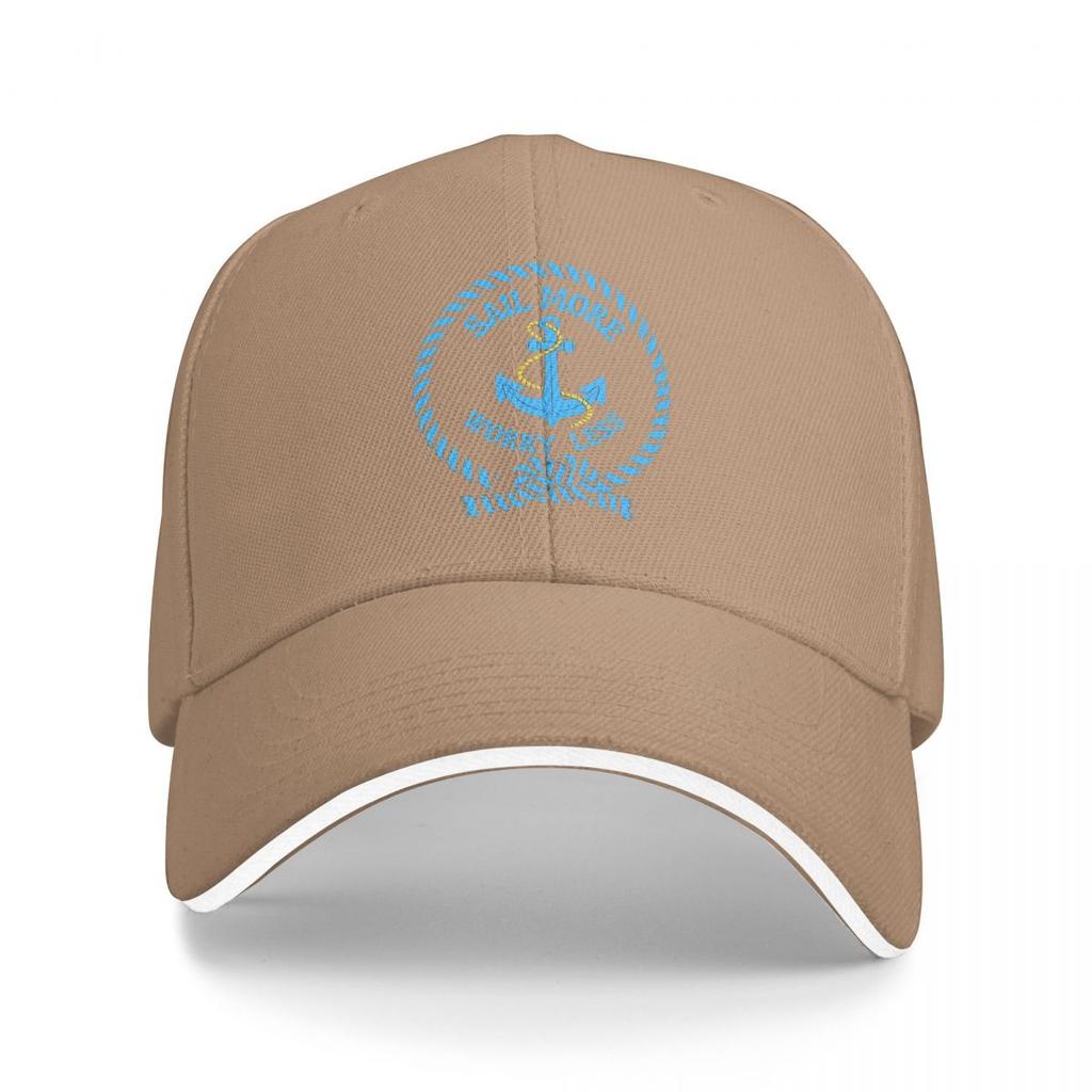 Unisex Baseball Hats Sail More Worry Less Nautical Captain Anchor Streetwear Sports Baseball Caps Hip Hop Cap Casquette Hats