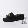 Fashion Butterfly Decor Wedges Sandals for Women Plus Size Light Comfort Chunky Platform Slippers Summer Thick Sole Non Slip Slippers