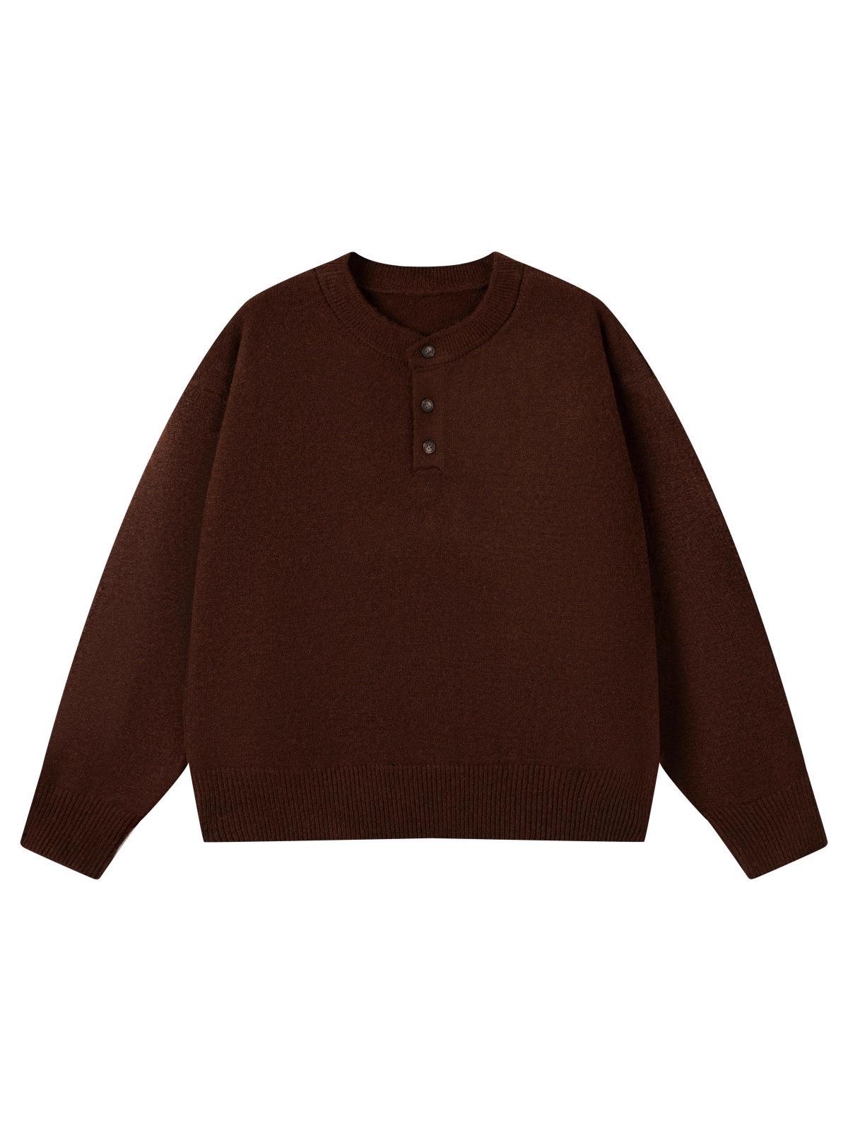 RUIIENRS x Four Seasons 2025 Winter Stylish Round Neck Loose Sweater XL