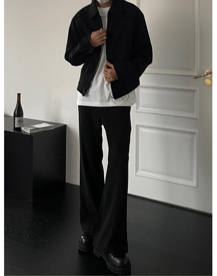 CleanFit Men's Korean-Style Short Jacket, Spring/Autumn, American Lapel Baseball, Detroit Workwear