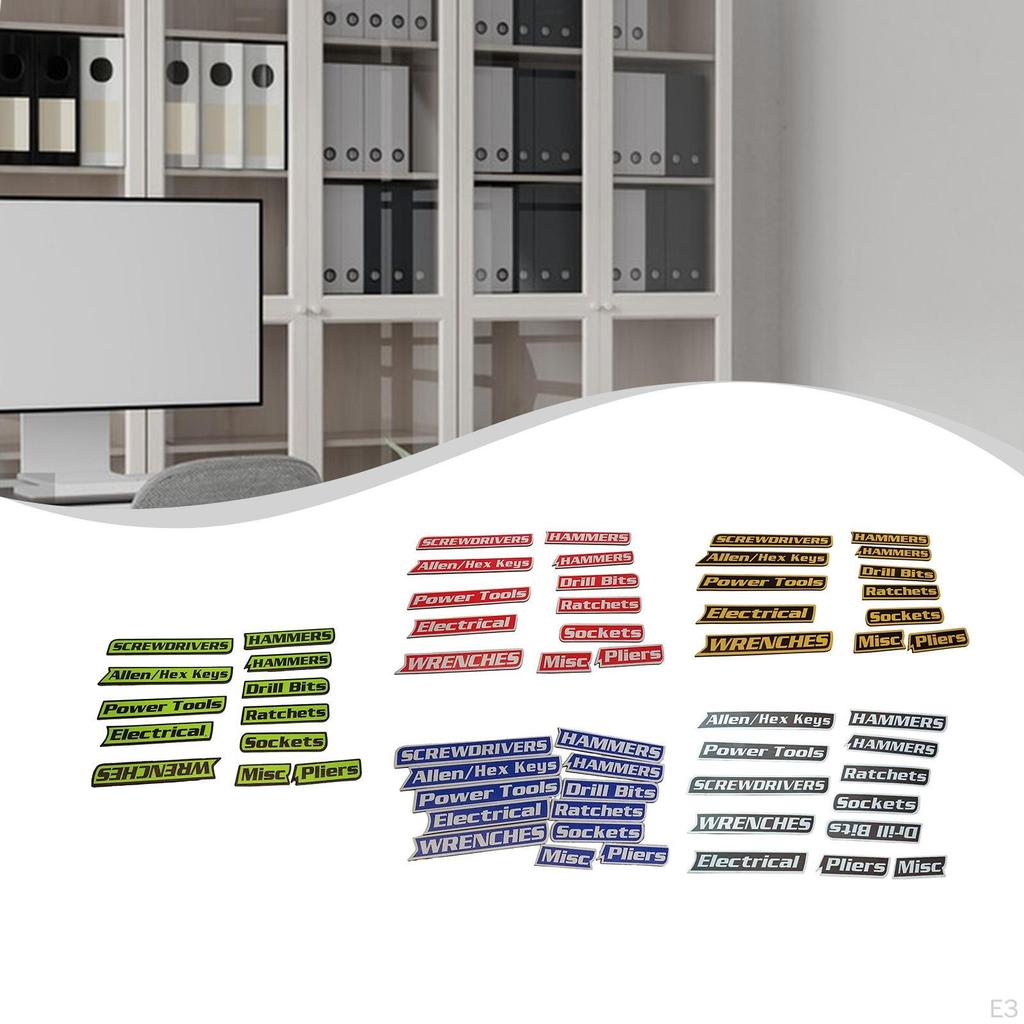 Labels, Tags, Quickly Reusable Metal Drawer Multipurpose for Cabinet Carts And Garage