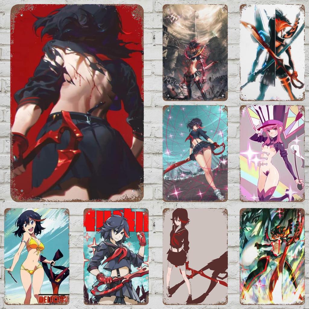ryuko matoi Retro Vintage Tin Sign Poster Decorative Plaque Metal Plate Wall Decor