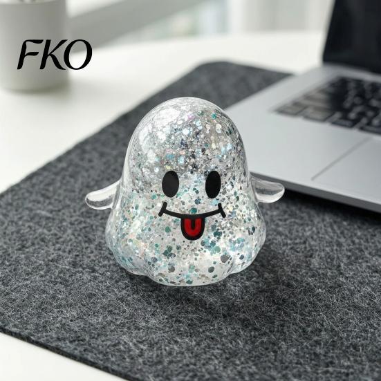 Soft Ghost Toy Halloween Stress Relief Toy, Spooky Squeeze Sensory Toys Cartoon Party Favors for Adults and Kids