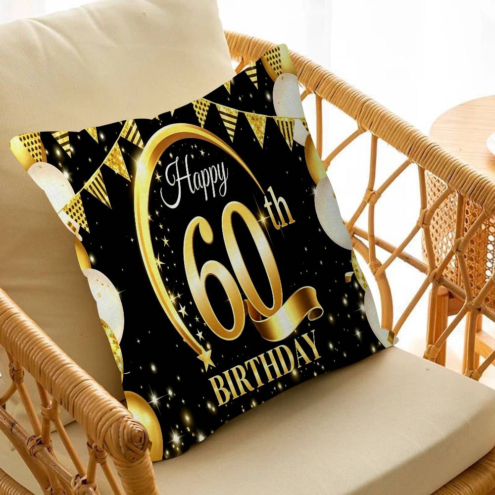 18 21 30 40 50 60 70 80 90th Anniversary Party Cushion Cover Car Throw Pillow Case For Sofa Car Christmas Gift