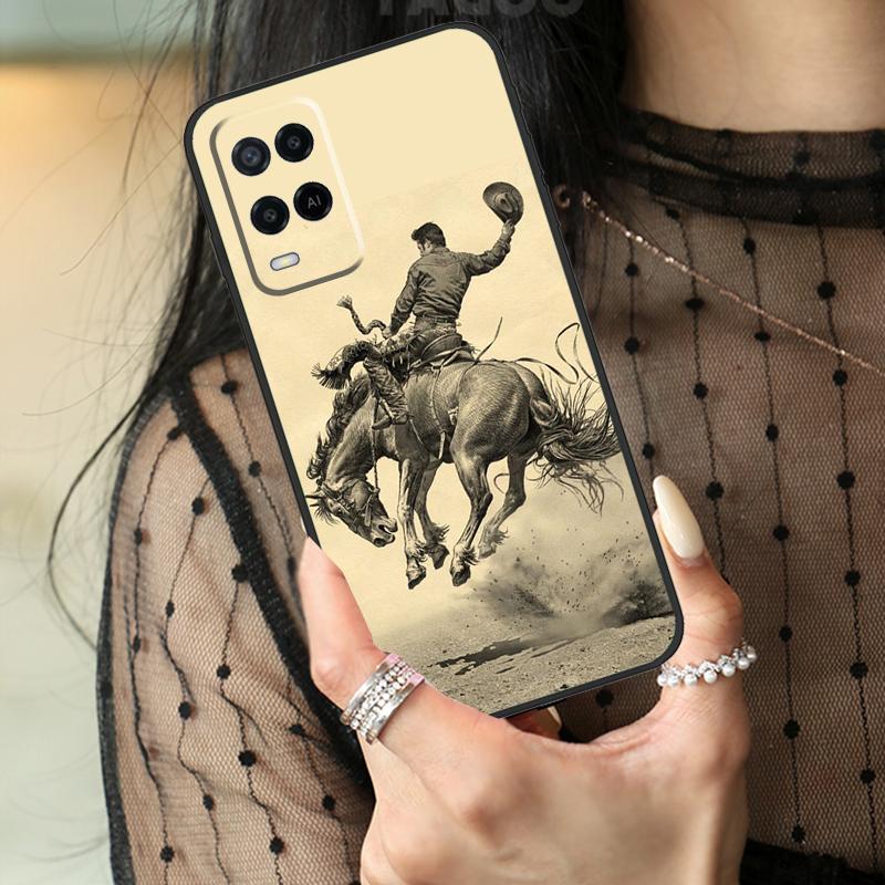 Cowboy Case For Oppo A16 A76 A96 A17 A18 A60 A80 A40 A38 A58 A78 A98 A94 A74 A54 A15 A57 A77 A5 Pro