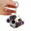 Metal Hanging Ring Keychain Pendant 2D Acrylic Football Design Clear Pattern Key Ring Backpack