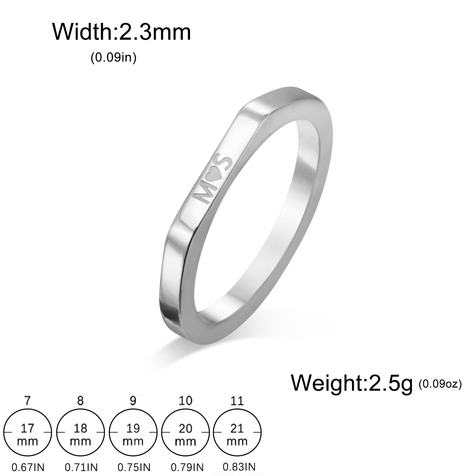 

Engraved Name Ring Women Men Stainless Steel Jewelry Personalized Name Rings Custom Couple Anniversary Wedding Christmas Gifts 7&Leave Name