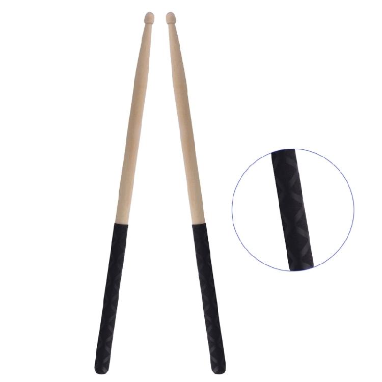 1 Pair Musical Instrument Percussion Accessory Drum Sticks with Non-Slip Handle