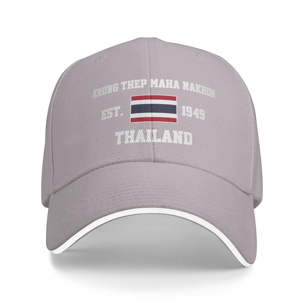 Thailand EST.1949 Krung Thep Maha Nakhon Capital Baseball Cap Trucker Hat Sun Outdoor Sport Snapback Cap Women Unisex Baseball Caps